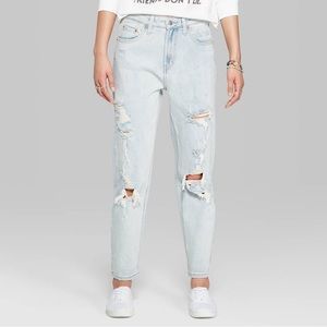Wild Fable High Rise Distressed Mom Jean - 14